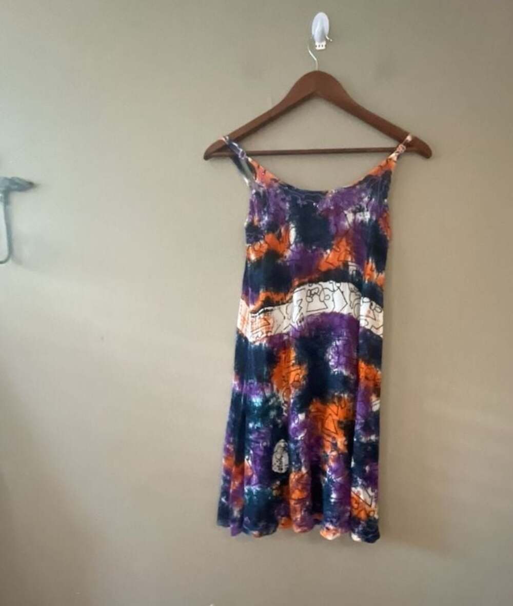 India Boutique Multicolor Tie Dye Sleeveless Boho Festival Mini Dress